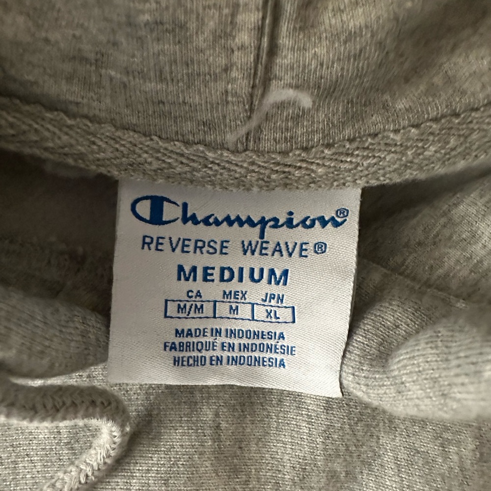 Champion Sweatshirt Hoodie Grey size M Men - Picture 5 of 15